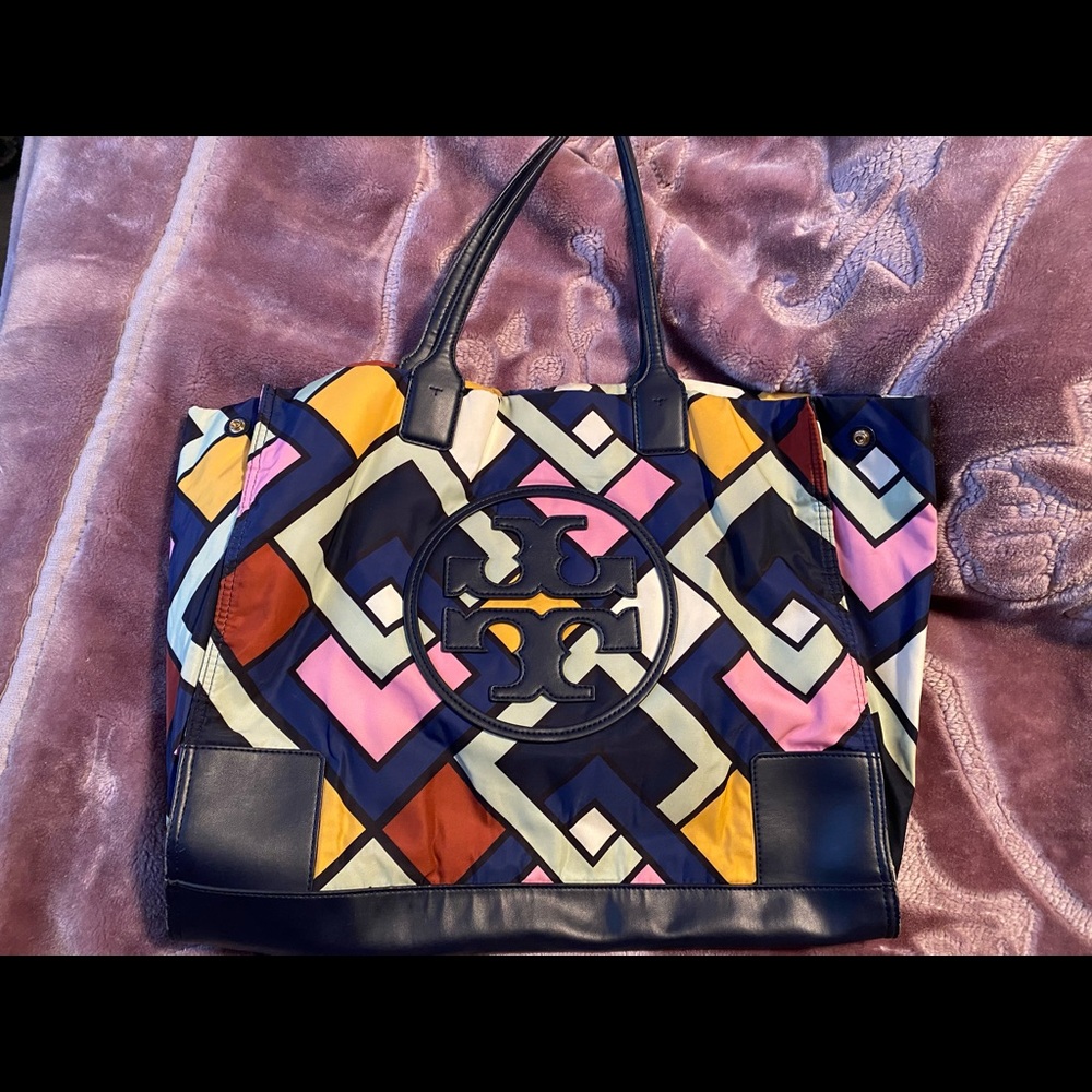 Tory Burch Colorful Geometric Tote